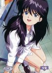  80s ayukawa_madoka bench black_hair blue_eyes dress_shirt from_above kimagure_orange_road loafers long_hair long_sleeves matsumoto_izumi no_pants non-web_source oldschool open_mouth round_teeth shirt shoes sitting smile socks solo teeth white_shirt 