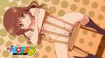  1girl chair highres legs long_hair mikan_yuuki nude nude_filter photoshop pussy sitting sitting_backwards smile solo thighs to_love-ru toloveru uncensored yuuki_mikan 