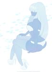  arched_back ass blue_skin bra facing_away full_body high_heels kokobuttz long_hair panties platform_footwear sapphire_(steven_universe) steven_universe thighhighs underwear white_bra white_hair white_panties 