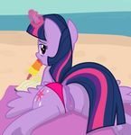  2017 animated anus beach bedroom_eyes book butt clitoral_winking clitoris clothing cutie_mark dock equine feathered_wings feathers female feral food friendship_is_magic hair half-closed_eyes horn licking looking_at_viewer looking_back magic mammal multicolored_hair my_little_pony outside panties panties_aside popsicle purple_eyes purple_feathers pussy seaside seductive shutterflyeqd sky solo spread_legs spreading tongue tongue_out twilight_sparkle_(mlp) underwear underwear_aside water winged_unicorn wings 