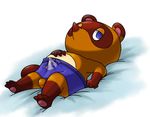  animal_crossing anthro apron bed clothing cum cum_in_clothing cum_stain cum_through_clothing erection erection_under_clothes male mammal nintendo penis sakusan_kc solo tanuki tenting tom_nook_(animal_crossing) video_games wet 