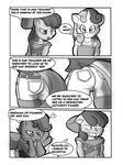  &lt;3 2017 anthro anthrofied apple_bloom_(mlp) breasts butt cheerilee_(mlp) cleavage clothed clothing comic equine female friendship_is_magic horn horse mammal monochrome my_little_pony pony scootaloo_(mlp) sweetie_belle_(mlp) theburningdonut underwear unicorn 