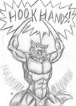  abs anthro blade_arms canine clothing fangs loincloth male mammal muscular nintendo solo text video_games were werewolf werewolf_the_last_warrior_(copyright) 