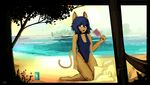  askdirty beach cat clothing feline female landscape mammal scenery seaside swimsuit tali water 
