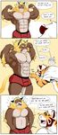  ! 0rang3 2015 ^_^ abs annoyed anthro arm_tuft barazoku belly bent_over biceps big_belly biped boxer_briefs brown_fur brown_stripes bulge chest_tuft clothed clothing comic dialogue digital_drawing_(artwork) digital_media_(artwork) dot_eyes duo english_text eyes_closed eyewear facial_markings fangs feline flexing flying_sweatdrops fur glasses hair holding_breath humor inner_ear_fluff kemono laugh lion long_tail looking_at_belly malaysian male mammal mane mane_hair markings moobs motion_lines musclechub muscular muscular_male nipples onomatopoeia open_mouth open_smile orange_background orange_fur orange_hair panting pecs pictographics pink_nipples pink_nose pink_tongue pointing poling red_clothing romantic_couple shaking shirt shivering short_hair simple_background smile sound_effects sparkling speech_bubble standing striped_fur stripes sweat sweatdrop text tiger tongue topless tuft underwear white_clothing white_fur white_hair yellow_fur 