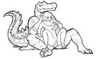  anthro breasts crocodile crocodilian duo female grope lagomorph male male/female mammal penis predator/prey puppenstein pussy rabbit reptile scalie sex size_difference sketch tagme 