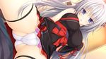  :o ass_visible_through_thighs blue_eyes blush cameltoe electrichka_sapsan eyebrows_visible_through_hair game_cg long_hair looking_at_viewer official_art oryou panties pretty_x_cation skirt solo spread_legs thigh_strap underwear white_hair white_panties 
