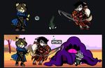  armor askdirty canine cat feline landscape male mammal melee_weapon monster potion scenery sword weapon 