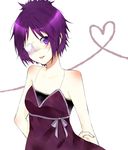  bad_id bad_pixiv_id baniko_(37003700) blush breasts chrome_dokuro eyepatch highres katekyo_hitman_reborn! purple_eyes purple_hair short_hair small_breasts solo 