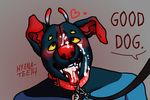  &lt;3 2017 4_eyes after_orgasm ahegao alien ambiguous_gender antennae anthro biped black_body blue_body blush bust_portrait canine collar cum cum_drip cum_from_mouth cum_in_mouth cum_inside cum_on_face cum_on_tongue dialogue digital_drawing_(artwork) digital_media_(artwork) dipstick_ears dog dominant_pov domination dripping english_text fangs felix_(hyena-teeth) first_person_view floppy_ears front_view gradient_background grey_background half-closed_eyes high-angle_view hyena-teeth kraukit_(hyena-teeth) leash looking_pleasured looking_up male male/ambiguous mammal multi_eye multicolored_body naked_collar open_mouth open_smile pet_praise petplay portrait puppyplay red_background red_body red_eyes red_nose red_tongue roleplay signature simple_background small_pupils smile solo speech_bubble text tongue tongue_out unseen_character yellow_sclera 