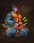  abdominal_bulge abs anal anal_penetration anthro areola avian balls barazoku barefoot beak biceps bird blush breath_of_the_wild chumbasket claws cum cum_on_penis cum_string dildo erection feathers half-closed_eyes hi_res kass_(zelda) long_penis looking_down male muscular nintendo nipples nude on_floor outside parrot pecs penetration penis sex_toy sharp_claws sitting smile solo the_legend_of_zelda thick_thighs toe_claws vein veiny_penis video_games wings 