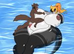  2017 anthro balls big_breasts blush breasts canine cetacean digital_media_(artwork) duo erection female fur hair huge_breasts inverted_nipples kaboozle larger_female male male/female mammal marine nipples penis sea size_difference slightly_chubby smaller_male thick_thighs voluptuous water wet whale wide_hips wolf 