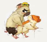  all_fours anal balls blush boss_(hamtaro) cheeselegs_(artist) clothed clothing cum cum_in_ass cum_inside doggystyle eyes_closed feral from_behind_position hamster hamtaro hamtaro_(series) hat male male/male mammal open_mouth partially_clothed penis rodent sex shaking simple_background sweat 