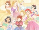  aladdin_(disney) anna_(frozen) ariel_(disney) aurora_(disney) beauty_and_the_beast belle_(disney) cinderella cinderella_(disney) disney elsa_(frozen) frozen_(disney) jasmine_(disney) multiple_girls rapunzel_(disney) sleeping_beauty snow_white snow_white_and_the_seven_dwarfs sou_(tuhut) tangled the_little_mermaid tuhut 