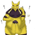  aeron_(artist) alakazam balls belly big_balls big_belly big_penis drooling hi_res huge_balls huge_penis looking_at_viewer male musclegut nintendo overweight overweight_male penis pok&eacute;mon precum saliva smile video_games 