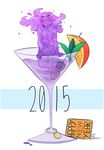  2015 5_fingers alcohol arm_support beverage biped blue_background blush breast_squish breasts cocktail digital_drawing_(artwork) digital_media_(artwork) dripping english_text eyes_closed featureless_breasts featureless_crotch female food food_creature front_view fruit full-length_portrait glass goo_creature goo_hair hair holiday_message holidays humanoid humanoid_hands in_cup kneeling long_hair martini martini_glass medium_breasts micro mint_leaf_(food) multicolored_body multicolored_hair navel nepetacide new_year not_furry nude orange_(fruit) pink_body pink_hair portrait purple_body purple_hair raspberry shiny signature simple_background slim small_waist smile solo spotted_body spotted_hair text voluptuous white_background white_body white_hair 