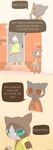  anthro beverage black_fur brick_wall cat clothed clothing coffee comic danny_(nitw) door feline female footwear fur invalid_color invalid_tag lasingro mae_(nitw) male mammal multicolored_fur night_in_the_woods pants red_eyes text two_tone_fur white_fur 