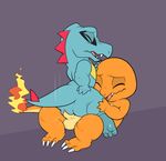  2017 3_toes 4_fingers anus balls butt charmander cowgirl_position duo erection eyes_closed fangs female female_on_top feral feral_on_feral fire flaming_tail male male/female male_penetrating nintendo nude on_top open_mouth ormtunge penetration penis pok&eacute;mon purple_background pussy scalie sex simple_background toes tongue totodile vaginal vaginal_penetration video_games 
