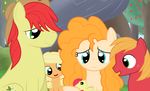  2017 apple_bloom_(mlp) applejack_(mlp) big_macintosh_(mlp) bright_mac_(mlp) cutie_mark earth_pony equine female feral friendship_is_magic group hair hat hi_res horse mammal my_little_pony outside pear_butter_(mlp) pony sutekh94 tree young 