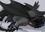  2017 absurd_res anal animal_genitalia anus avian backsack balls beak black_feathers black_scales black_skin claws digital_media_(artwork) drad dradmon dragon dripping duo feathered_wings feathers feral feral_on_feral folded_wings grey_background grey_feathers gryphon hi_res horn interspecies looking_back lying male male/male membranous_wings on_side open_mouth oral pink_tongue red_eyes rimming saliva saliva_string scales scalie scar sex sheath side_view simple_background spikes spread_wings swanska talons teeth tongue tongue_out western_dragon wings yellow_eyes 