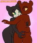  anthro anus balls bear bite black_fur brown_fur butt butt_grab cat danny_(nitw) feline female fourball fur hand_on_butt male male/female mammal multicolored_fur night_in_the_woods penis pussy selmers_(nitw) two_tone_fur white_fur yellow_sclera 