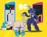  ai_(tetris) ambiguous_gender anal_beads anthro big_butt bottomless butt canine clothed clothing ecolo looking_at_viewer looking_back male male/ambiguous mammal puyo_puyo sex_toy sssonic2 tetris unknown_species wide_hips 