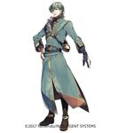  88_taho armor fire_emblem fire_emblem:_seima_no_kouseki fire_emblem_heroes full_body gloves green_eyes green_hair innes looking_at_viewer male_focus official_art smile solo 