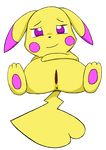 alpha_channel amber_the_pikachu anus female looking_at_viewer mammal mouse nintendo pikachu pok&eacute;mon presenting purple_eyes pussy rodent simple_background solo te-lightning transparent_background video_games 