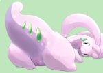  2017 butt d5ma female gastropod goodra looking_at_viewer looking_back mollusk nintendo nude open_mouth pok&eacute;mon pok&eacute;mon_(species) presenting presenting_hindquarters purple_body pussy simple_background solo sweat thick_thighs video_games 