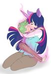  2017 absurd_res alternate_species animal_humanoid breasts clothed clothing dragon duo equine female forced friendship_is_magic hair hi_res horn horse humanoid humanoidized kissing male mammal multicolored_hair my_little_pony pony shota size_difference spike_(mlp) twilight_sparkle_(mlp) unicorn young 