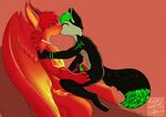  2017 amulet avian bird canine digital_media_(artwork) dragon eyes_closed frottage horn hybrid kissing linkxendo male male/male mammal masturbation phoenix raljoy redfiery sex simple_background sitting wolf 