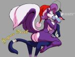 anthro biped breasts butt clothing domestic_cat eyelashes felid feline felis female fifi_la_fume fur headgear headwear hi_res male male/female mammal mephitid multicolored_body nude pupils sex skunk thebigbadwolf01 thick_thighs tiny_toon_adventures warner_brothers