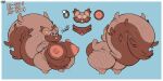 2:1 anthro areola barefoot belly_overhang big_areola big_breasts big_butt big_tail breasts brown_body brown_fur bucket butt character_name chubby_anthro chubby_female container dryadex feet female fluffy fluffy_tail fur generation_8_pokemon greedent green_eyes huge_breasts huge_butt huge_tail multicolored_body multicolored_fur nintendo overweight overweight_female pokemon pokemon_(species) rear_view slightly_chubby solo tail two_tone_body two_tone_fur two_tone_tail
