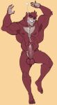 abs anthro armpit_hair balls bear biceps blush bodily_fluids body_hair buttdawg claws cum ejaculation genital_fluids genitals hi_res kumatetsu male mammal muscular muscular_anthro muscular_male nipples pecs penis solo the_boy_and_the_beast vein veiny_penis