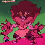 &lt;3 1:1 2_horns 4_arms alien alien_humanoid ambiguous_gender belt cartoon_network clothed clothing duo fan_character gem_(species) gem_fusion hi_res horn horned_humanoid human humanoid jasper_(gem) jasper_(steven_universe) mammal mane multi_arm multi_limb not_furry open_mouth open_smile smile spinel_(gem) spinel_(steven_universe) steven_quartz_universe steven_universe style_parody teeth thediamond637 toony