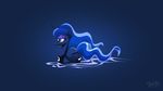  blue_eyes blue_theme cutie_mark equine female friendship_is_magic horn jewelry mammal my_little_pony mysticalpha necklace princess_luna_(mlp) solo water winged_unicorn wings 