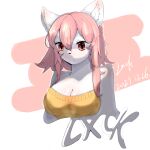 1:1 absurd_res animal_humanoid big_breasts breasts canid canid_humanoid canine canine_humanoid canis clothing felid felid_humanoid feline female fox fox_humanoid fur hair hi_res humanoid lixiaochake mammal mammal_humanoid nude simple_background solo text zero_pictured