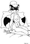  bed breasts female hair handicapped kneeling mammal michele_light_(artist) nude pillow pose raccoon rachelle_(character) 