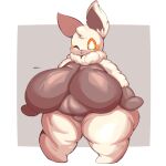1:1 2024 anthro big_breasts big_butt breasts butt countershading cremis curvy_figure female fur glistening glistening_body grey_background hi_res huge_breasts huge_butt huge_thighs inner_ear_fluff lightmizano multicolored_body neck_tuft one_eye_closed orange_eyes pal_(species) palworld red_tongue shaded signature simple_background slightly_chubby solo solo_focus tan_body tan_fur thick_thighs tongue tongue_out tuft two_tone_body voluptuous voluptuous_female wide_hips wink wool_(fur)