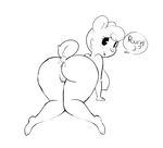 2016 3_toes ? after_sex all_fours anthro arm_support bear bent_over big_breasts big_butt biped black_and_white breasts butt cheek_tuft cum cum_from_ass cum_in_ass cum_inside cum_on_butt cum_pool dialogue digital_drawing_(artwork) digital_media_(artwork) english_text erect_nipples eyelashes fangs female fur hair hanging_breasts huge_breasts humanoid_hands hunni_bear_(scribs03) imminent_sex inner_ear_fluff kneeling line_art looking_back looking_pleasured mammal monochrome nipples nude open_mouth open_smile pussy raised_tail rear_view scribs03 short_hair simple_background smile solo speech_bubble talking_to_viewer text toes tuft white_background 