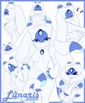 &lt;3 &lt;3_eyes abaddonsu absurd_res anthro breasts female hi_res lunaris_(pal) mouthless multiple_poses pal_(species) palworld pose singing small_breasts solo