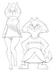 2024 alternate_costume anthro arms_bent bare_shoulders black_and_white blush blush_lines bottomless bottomless_anthro bottomless_female breasts cheek_tuft choo-choo_(top_cat) closed_smile clothed clothed_anthro clothed_male clothing clothing_pull clothing_swap crossdressing dbaru digital_drawing_(artwork) digital_media_(artwork) dipstick_tail domestic_cat dress duo embarrassed eyebrows eyelashes facial_tuft felid feline felis female fingers freckles freckles_on_face front_view fur fur_tuft gem genitals hands_on_hips hands_on_own_hips hanna-barbera happy head_tuft hi_res honeydew_mellon innie_pussy jewelry larger_female legs_together long_eyelashes long_whiskers looking_at_viewer male mammal markings monochrome mouth_closed necklace on_one_leg open_mouth pearl_(gem) pearl_necklace plantigrade pose prick_ears pussy round_eyes shadow size_difference smaller_male smile smiling_at_viewer standing sweater sweater_only sweater_pull tail tail_markings teeth tongue top_cat_(series) topwear topwear_only topwear_pull tuft turtleneck whiskers