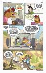2023 angry anthro asinus brown_body car clothing comic detailed_background dialogue donkey english_text equid equine guayodraws hi_res horse inside_car julio_(julio_&amp;_poncho) male mammal police_car poncho_(julio_&amp;_poncho) shirt sitting text topwear vehicle
