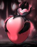 anthro arthropod black_body clothed clothing diaper diaper_fetish diaperemiko digital_media_(artwork) feces full_diaper grimm_(hollow_knight) hi_res hollow_knight insect male messy_diaper red_eyes scat soiled soiled_diaper soiling solo team_cherry underwear used_diaper wearing_diaper
