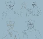  anthro canine duo eye_patch eyewear fox fox_mccloud greyscale hi_res male male/male mammal monochrome nintendo nude nukde ponytail star_fox video_games wolf wolf_o&#039;donnell 