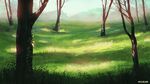  day forest grass highres making_of mclelun nature no_humans outdoors scenery shadow signature tree 