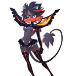  2016 anthro anthrofied black_fur black_hair blue_eyes breasts clothed clothing cosplay crossover feline female fur garter_belt garter_straps hair hi_res kill_la_kill legwear litten looking_at_viewer mammal multicolored_hair naughtywafer nintendo parody pok&eacute;mon pok&eacute;morph pokemon_sun_and_moon red_fur red_hair ryuko_matoi senketsu skimpy solo stockings two_tone_hair video_games 