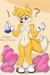  anthro black_nose breasts canine chest_tuft crossgender cum davidsone female fox fur mammal miles_prower nipples nude pussy solo sonic_(series) transformation tuft 