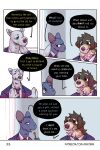 bastriw brown_eyes canid canine canis comic dialogue domestic_cat domestic_dog felid feline felis fernando_(bastriw) green_eyes hi_res male mammal nico_(bastriw) pato_(bastriw) purple_eyes text wolf