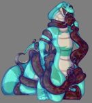 absurd_res anthro booker_(thiccsnake) hi_res male possumgod reptile restrained scalie sex snake solo tentacle_sex tentacles